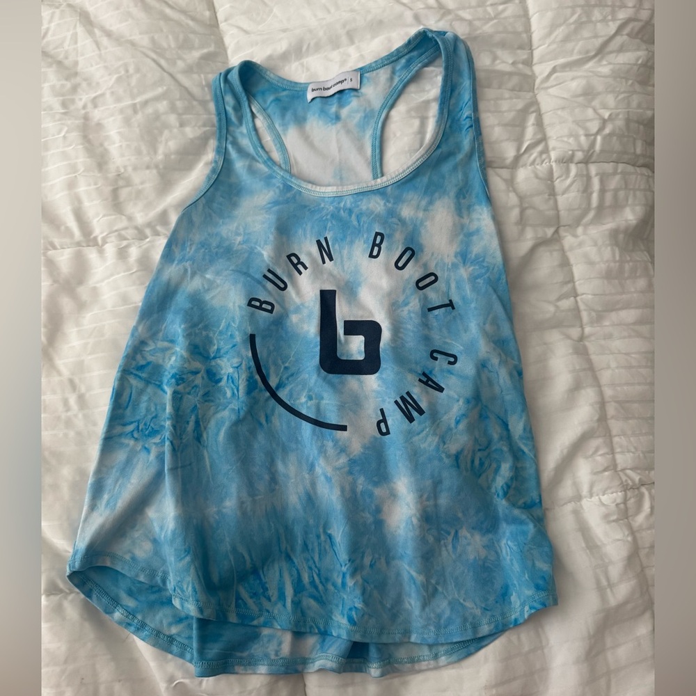 burn boot camp tie-dye tank